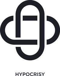 hypocrisy isolated icon simple element from vector image