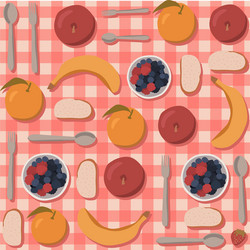 seamless repeating pattern picnic table vector image