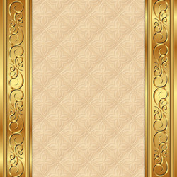 antique background with golden ornament vector