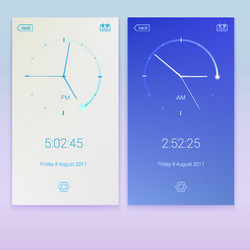 clock application concept of ui design day vector