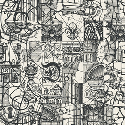 Seamless pattern on the theme of old architecture vector