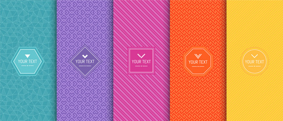 seamlessly retro patterns vector image
