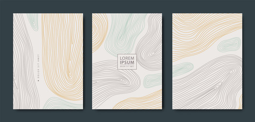 set of abstract line minimalist patterns vector image