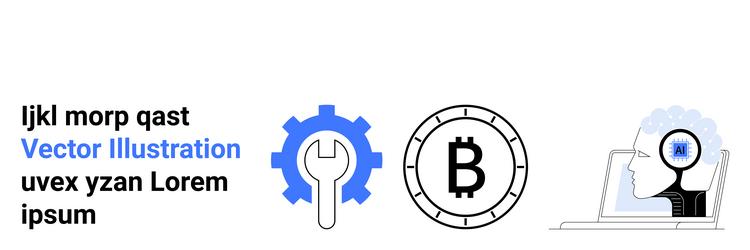 technological innovation and blockchain concept vector image