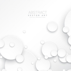abstract while circles background vector image