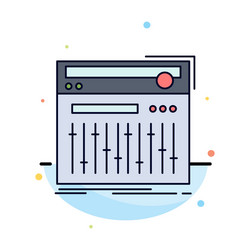 control controller midi studio sound flat color vector image