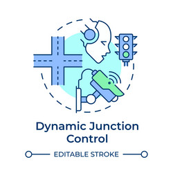 dynamic junction control multi color concept icon vector image