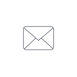 envelope icon message sign symbol in simple flat vector image