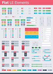 Flat UI Elements & Icons vector image