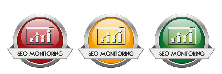 Modern button seo monitoring vector