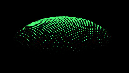 particle dimension sound wave part of sphere vector image