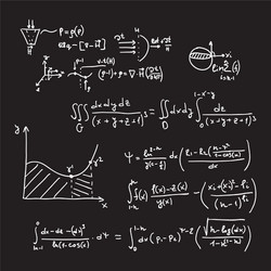 pattern with mathematical formulas vector image
