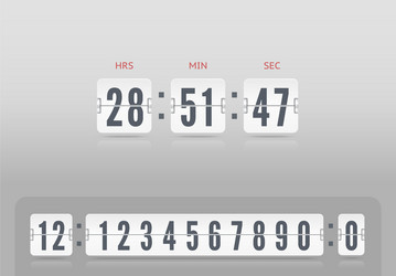 Retro Flip Countdown Timer vector image