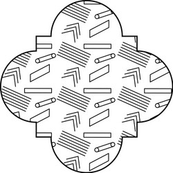 seamless pattern label shape with geometric vector image