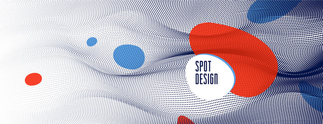 dots mesh grid particles flow abstract background vector image