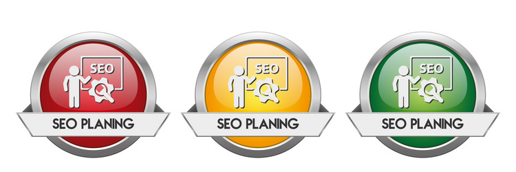 modern button seo planing vector