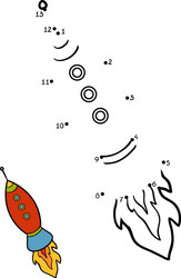 numbers game spaceship vector image