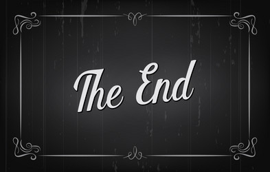 silent movie cinema film end screen retro borders vector