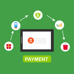 concept online and mobile payments for web page vector image
