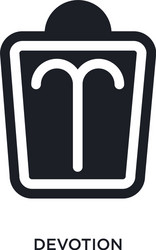 devotion isolated icon simple element from zodiac vector image