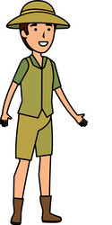 man worker of zoo character vector image