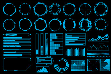 Modern UI Elements - Digital Display vector image