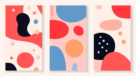 set doodle pattern backgrounds with abstract vector image