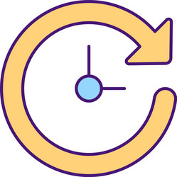 Time Saving Icon - Clock & Saving vector image