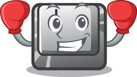 boxing button i on a keyboard mascot vector image