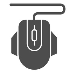 computer mouse solid icon click vector image