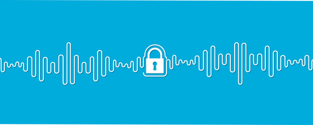 cyber security lock on circuit board abstract vector image