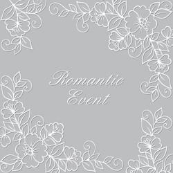 flower ornament frame vector