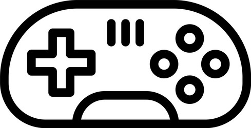 keyboard joystick icon outline style vector image