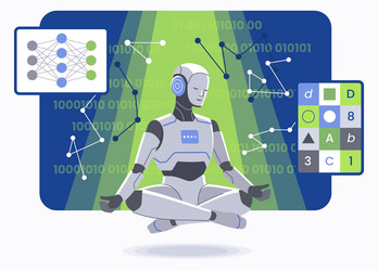 neural network concept artificial intelligence vector image