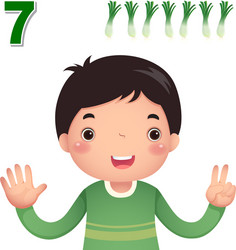 Counting Seven - Number Learning vector image