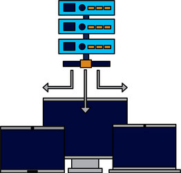 database server computer monitor laptop vector