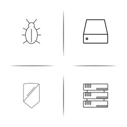 internet technologies simple linear icon vector image