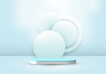 3d realistic abstract minimal scene empty podium vector image