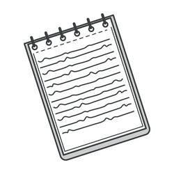 notebook with spiral binder notepad for tasks vector image