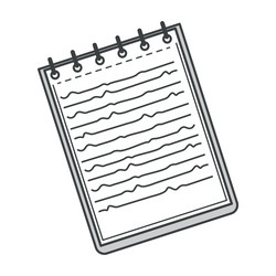 Notebook with spiral binder notepad for tasks vector