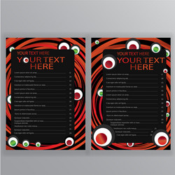 sushi menu template for web and print vector image
