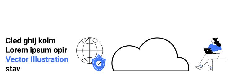 cloud computing with global security in mind vector image