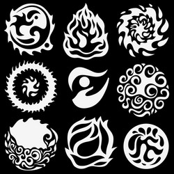 Energy abstract symbols vector