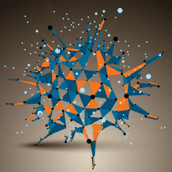 geometric abstract 3d complicated lattice object vector image