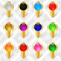 map markers gps pointers set 3 vector image