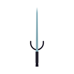 ninja sai dagger martial blade icon cartoon vector