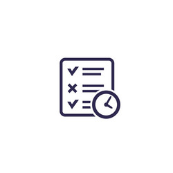 Time management and planning icon vector