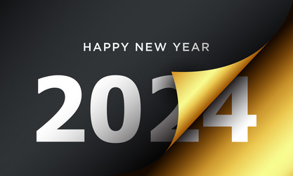 2024 happy new year background design vector image