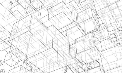 Abstract boxes background vector