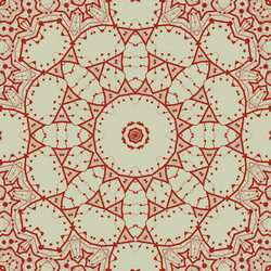 Abstract seamless pattern in red with circle vector